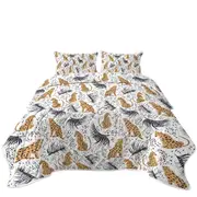 Cheetah Drawings Pattern Coverlet