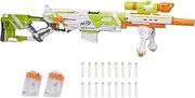 NERF Longstrike Modulus Toy Blaster with Barrel Extension, Bipod, Scopes, 18 Elite Darts & 3 Six-Clips (Amazon Exclusive)