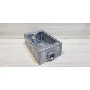 *水電DIY* 2孔4分牙 一聯鋁製明盒/鋁製BOX/開關插座明線用 可搭配白鐵蓋板 工業風 復古風 LOFT 鋁明盒