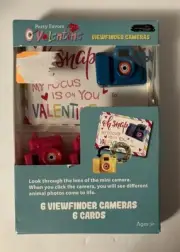 Valentine Party Favors 6 Viewfinder Cameras 6 Cards