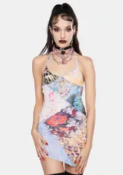 [Jaded London] Mixed Animal Print Patchwork Cami Dress