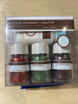 Martha Stewart "Woodland" GLITTERING SET Garnet, Brownstone, Peridot & Glue BK