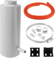 Universal Aluminum Car Overflow Tank 800ml Coolant Reservoir Tank, silver