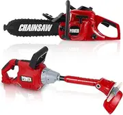 Arrowbash 2-in-1 Toolset for Kids: Battery-Powered Gardening Tools with Lights and Sounds - Chainsaw, Trimmer - Perfect Christmas Party Gift for Boys & Girls
