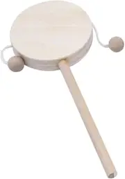 ERINGOGO 1Set DIY Rattle Drum Unfinished Wooden Painting Shaking Drum for Includes Rattle Drums Color Pigments and Painting Brush for Music Learning and Creative Fun