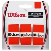 Wilson Pro Squash Tennis Racquet Overgrips 3 Pack - Burn Orange