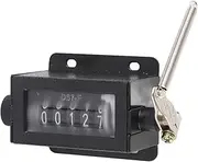 Fdit Mechanical Counter for Counting Recording Instruments - 5 Digit Pull Counter with Rotating Return to Zero Device - Suitable for Printing Machines and Printing Machines