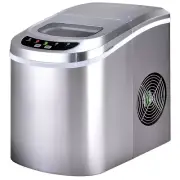 Silver Compact Electric Portable Ice Maker Machine Mini Cube 26Lb/Day