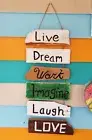 Home swimming Pool And Beachhouse wood decor Sign positive vibes rustic