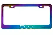 Neo Chrome License Plate Frame For Fiat 500