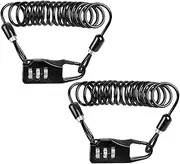 SUPVOX 1set Security Cable Lock for Bike Digital Password Combination Lock Durable Portable Design for Mountain Bikes Motorcycles and Scooters 2pcs