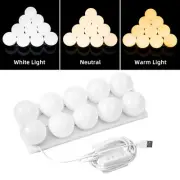 Make Up Mirror Lights 10 LED Bulbs Vanity Light Dimmable Lamp Bathroom