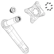 SRAM Crank Arm Bolt Kit Self-Extracting M18/M30 DUB Silver (XX&XXSL D1)