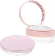 Healeved 2pcs Portable Powder Container with Mirror and Puff Elegant Makeup Storage for Loose Powder Travel Friendly Design Multi Functional Beauty Cases for Makeup Lovers