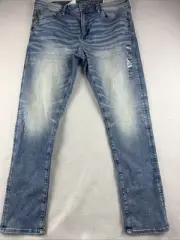 American Eagle Airflex 360 Skinny Light Wash Denim Jeans Men's Size 36/30