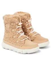 [Sorel Kids] Sorel Kids Explorer suede boots UK 2 beige