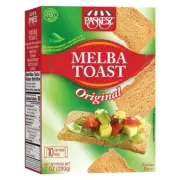 Snacktery Original Melba Toast Crackers - Thin and Crispy Flatbread Crackers - M