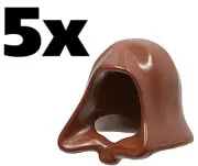 NEW LEGO - Headgear - Castle - Hood Cloth Reddish Brown x 5 - Jedi Jawa Queen
