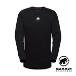 【MAMMUT 長毛象】MAMMUT CORE ML CREWNECK ORIGINAL 機能休閒長袖T恤 男款 黑色 #1014-04041