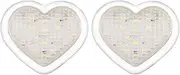 MAX COOL 2PCS Heart Shape 12V LED Side Marker Indicators Light Clear Flash White
