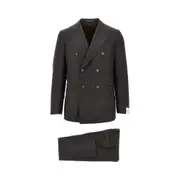 [CARUSO] CARUSO Wool double-breasted 'Norma' suit Man 48 48 Brown