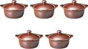 Set of 5 Brown 5 Casserole [ 14 x 12 x 8.5 cm (250cc)] | Casserole Setomonohonpo