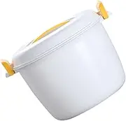 Amosfun Large Capacity Microwave Rice Cooker Steam Convection Oven Safe Easy to Move Rice Cooker Liner Microwave Steamer Rice Making Tool