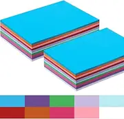 100 Pack 5x7 Cardstock Paper, 80lb Colored Cardstock Thick Paper Heavyweight Cardstock for Card Making, Invitations, Printer, Postcards, Scrapbook Supplies(10 Colors)