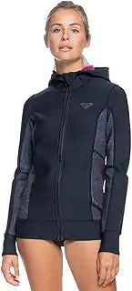 Roxy Womens 1.0 Syncro Paddle Front Zip Hooded Jacket FLT Wetsuit Top
