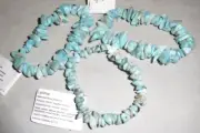 Natural Rare Larimar Gemstone Chip Bracelets by Healing Light Stones