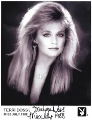 TERRI LYNN DOSS 07/1988 PLAYBOY PLAYMATE SEXY SIGNED PROMOTIONAL PHOTO (D)