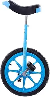 16" Inch Wheel Kid's Unicycle, Cycling Outdoor Sports Exercise Health Fitness Fun Bike, Single Wheel Balance Bicycle, Travel, Acrobatic Car (Color : Blue) Durable TDF