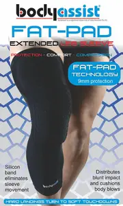BodyAssist FatPad Extended Knee/Leg Sleeve Black Large Single