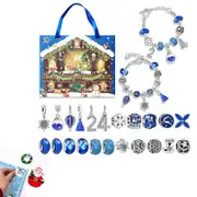 Christmas Advent Calendar Bracelets 24 Days Christmas Countdown DIY Bracelet Making Kit Blind Box-Style 1