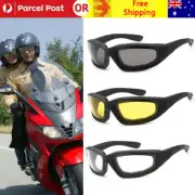 Motorcycle Glasses Riding Wind Resistant Pad Comfortable Jetski Windproof AU