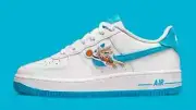 Nike Air Force 1 Low GS Spacejam Hare White Blue DM3353-100 sz 6Y = 7.5 Women's