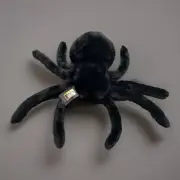 Cynthia Rowley Giant Spider Throw Pillow Halloween Black Faux Fur 9” x 17” NWT!