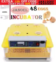 JANOEL Automatic 48 Egg Incubator Fully Digital LED Turning Chicken Duck Eggs