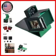 Versatile Commander Deck Box with Magnetic Closure & 50-Dice Tray - Black/Green