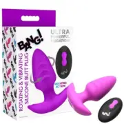 Bang! Rotating & Vibrating Silicone Butt Plug Remote Control Anal Vibrator Adult