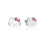 Couture Kingdom ECC Sanrio Hello Kitty Head Enamel Stud Earrings 12mm Silver