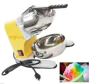 New Snow Cone Maker Machine Crusher Electric Ice Shaver w/ Dual Stainless Blade