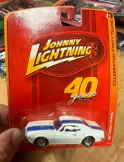 Johnny Lightning 40 Years 1967 Pontiac Firebird White Blue Stripes