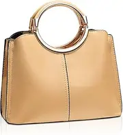 [NICOLE & DORIS] Fashion Handbags for Women Top-handle Bags Small Crossbody Bag PU Leather Shoulder Bag Elegant Simple Bag For Work Shopping Travel