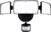 Upgraded 3 Head LED Security Lights with Motion Sensor, 40W, 3800LM