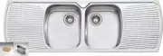 Oliveri Monet Double Bowl Inset Sink With Double Drainer MO753