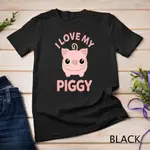 我愛我的小豬農夫有趣的服裝服裝中性 T 恤