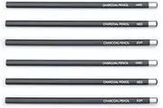 SURALIN Charcoal Pencils for Drawing, Pencil Set for Drawing, Charcoal Pencils, Drawing Charcoal in Black with 3 Different Hardness Levels (6 Pieces)
