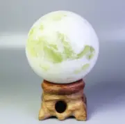 Natural Lantian jade Quartz Crystal Sphere Ball Stone Specimen Healing - Stand