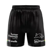 Penrith Panthers 2025 Training Shorts Sizes Medium - 7XL Black NRL oneills